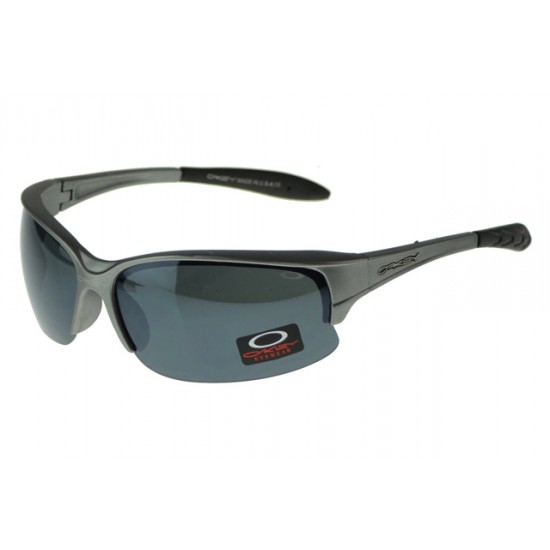 Oakley Asian Fit Sunglass Gray Frame Black Lens-Newest Collection