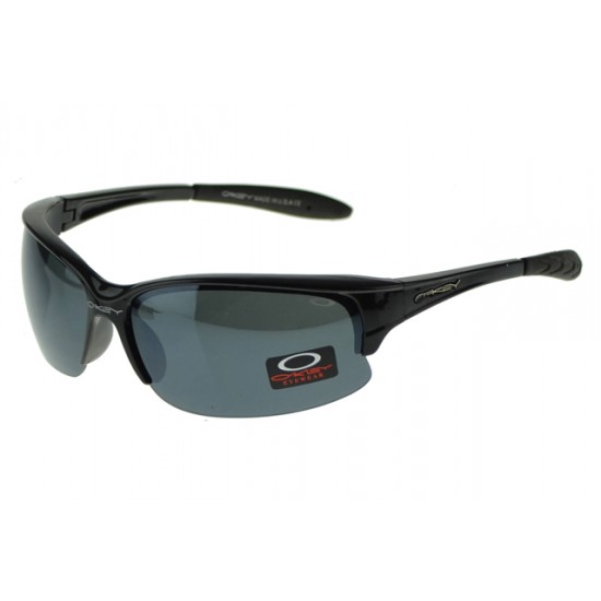 Oakley Asian Fit Sunglass Black Frame Gray Lens-US White Blue