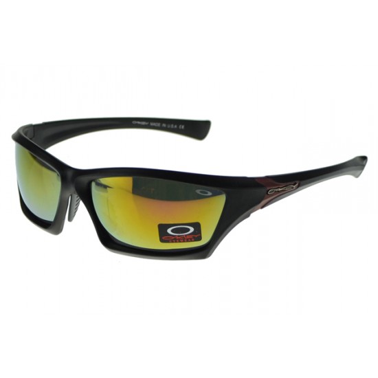 Oakley Asian Fit Sunglass Black Frame Yellow Lens-UK Outlet