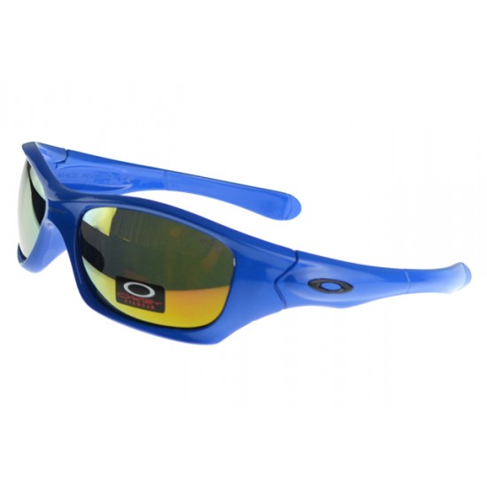 Oakley Asian Fit Sunglass Blue Frame Yellow Lens-UK Cheap Sale