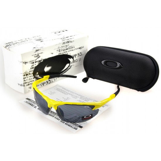 Oakley Commit Sunglass Yellow Frame Black Lens
