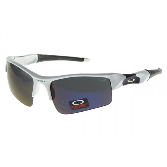 Oakley Flak Jacket Sunglass Silver Frame Purple Lens-Reliable Quality