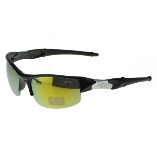 Oakley Flak Jacket Sunglass Black Frame Yellow Lens-Fast Delivery
