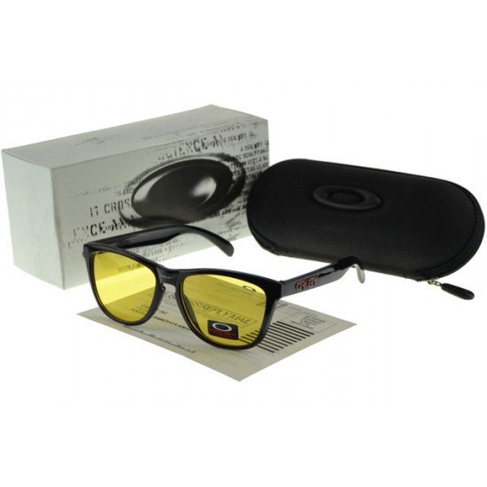 Oakley Frogskin Sunglass black Frame yellow Lens-Clothes Shop Online