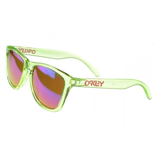 Oakley Frogskin Sunglass Green Frame Pink Lens-Clearance Sale