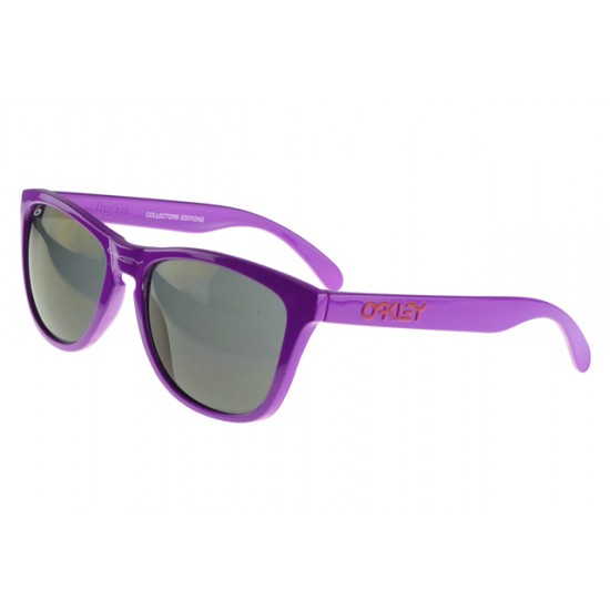 Oakley Frogskin Sunglass Purple Frame Black Lens-Outlet Online Shopping