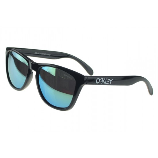 Oakley Frogskin Sunglass Black Frame Blue Lens-Black Friday