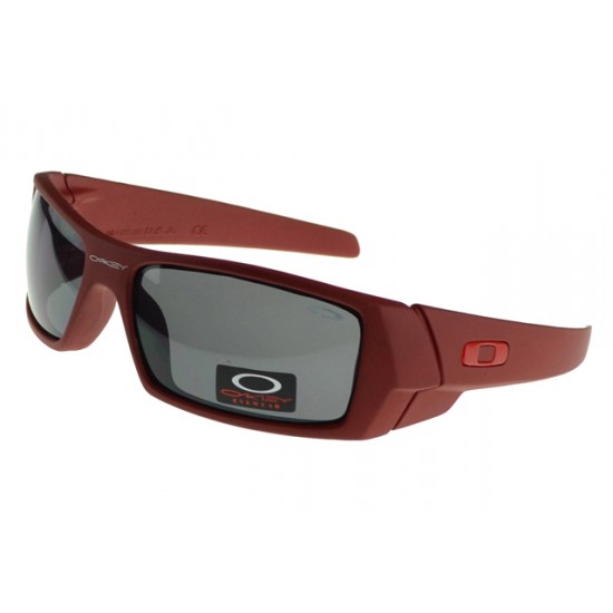 Oakley Gascan Sunglass Red Frame Gray Lens-Ladies White