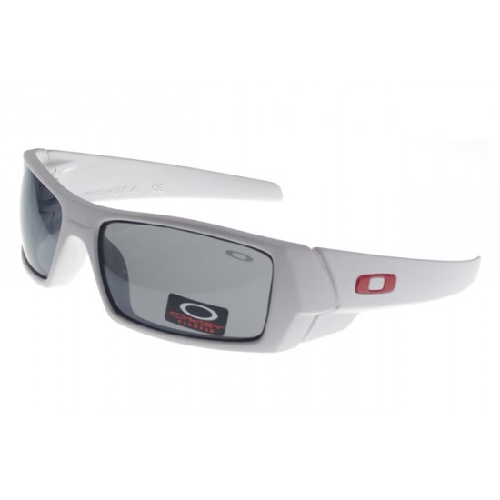 Oakley Gascan Sunglass White Frame Gray Lens-Tops Sale