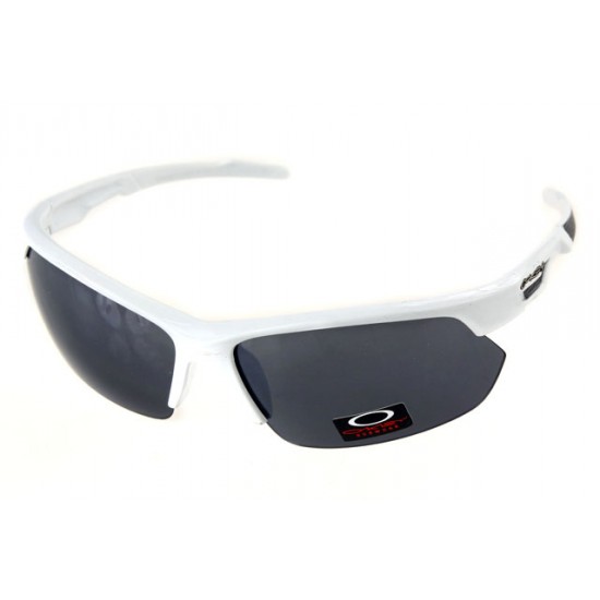 Oakley Half Jacket Sunglass White Frame Jetblack Lens