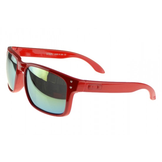 Oakley Holbrook Sunglass Red Frame Silver Lens-Newest Collection