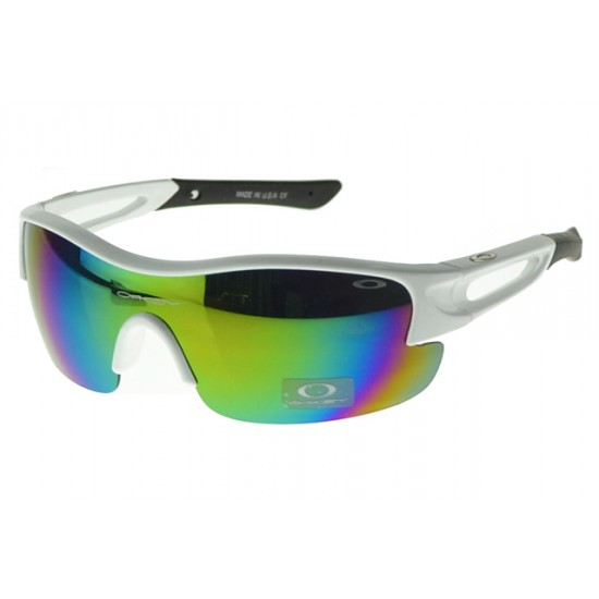 Oakley Jawbone Sunglass White Black Frame Irised Lens