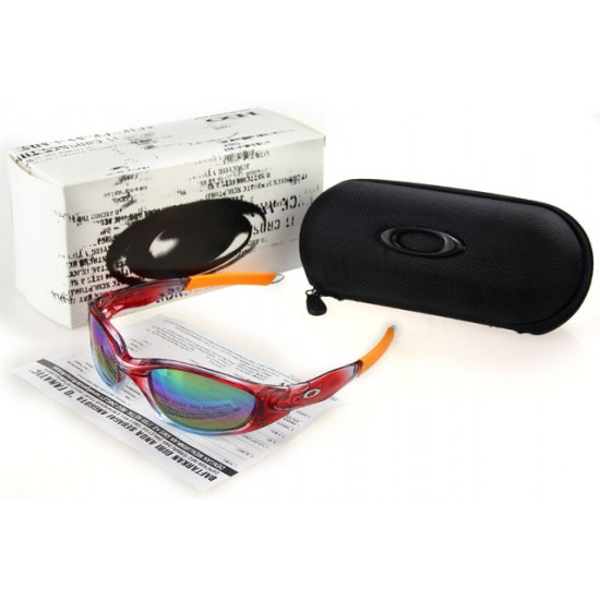 Oakley Juliet Sunglass Crimson Orange Frame Chromatic Lens