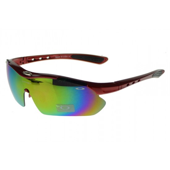 Oakley M Frame Sunglass Red Frame Green Lens-Factory Outlet Price