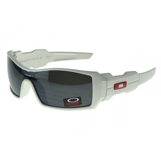 Oakley Oil Rig Sunglass White Frame Black Lens-Worldwide