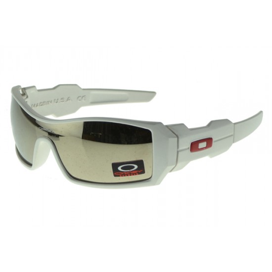 Oakley Oil Rig Sunglass White Frame Silver Lens-Outlet Factory