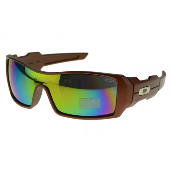 Oakley Oil Rig Sunglass Brown Frame Colored Lens-Saletimeless