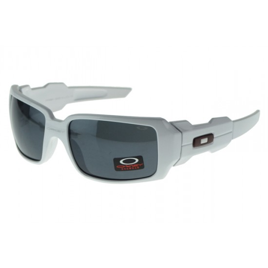 Oakley Oil Rig Sunglass White Frame Gray Lens-Large Discount