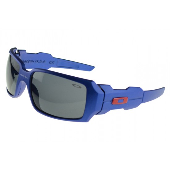 Oakley Oil Rig Sunglass Blue Frame Gray Lens-USA