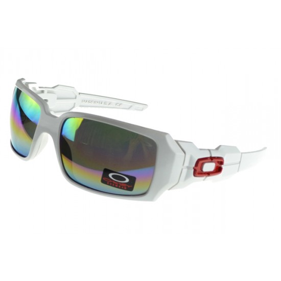 Oakley Oil Rig Sunglass White Frame Colored Lens-Fantastic