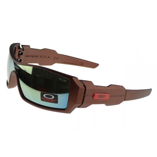 Oakley Oil Rig Sunglass Brown Frame Colored Lens-Shop Fashion