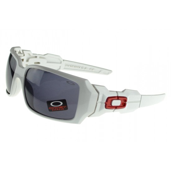 Oakley Oil Rig Sunglass White Frame Gray Lens-Discount Outlet