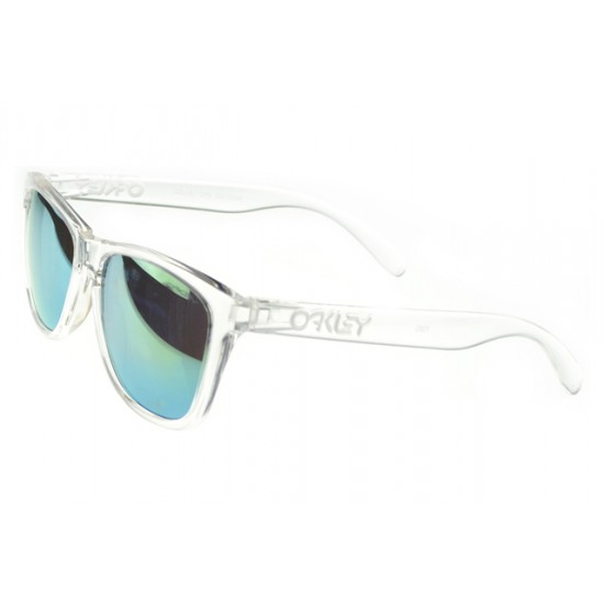 Oakley Frogskin Sunglass white Frame blue Lens-Reasonable Sale Price