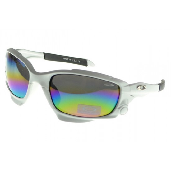 Oakley Jawbone Sunglass white Frame multicolor Lens-Fashionable Design