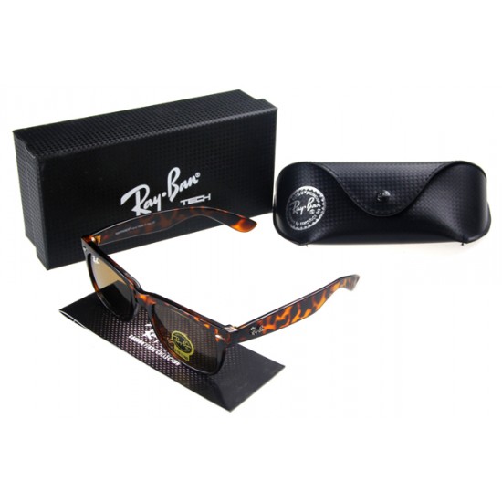 Ray Ban Cats Sunglass Orange Leopard Frame Brown Lens