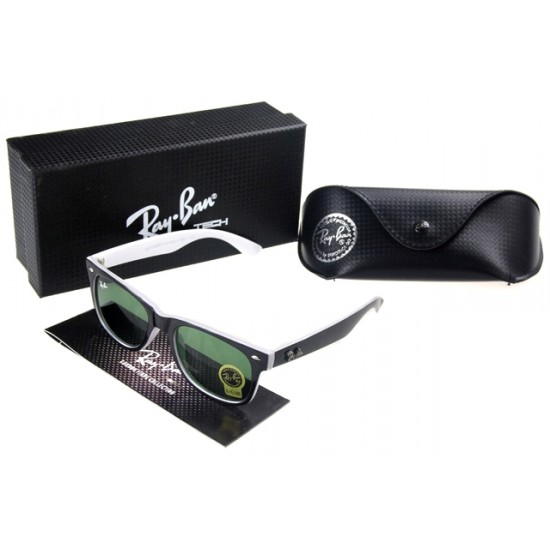 Ray Ban Cats Sunglass White Black Frame Olivedrab Lens