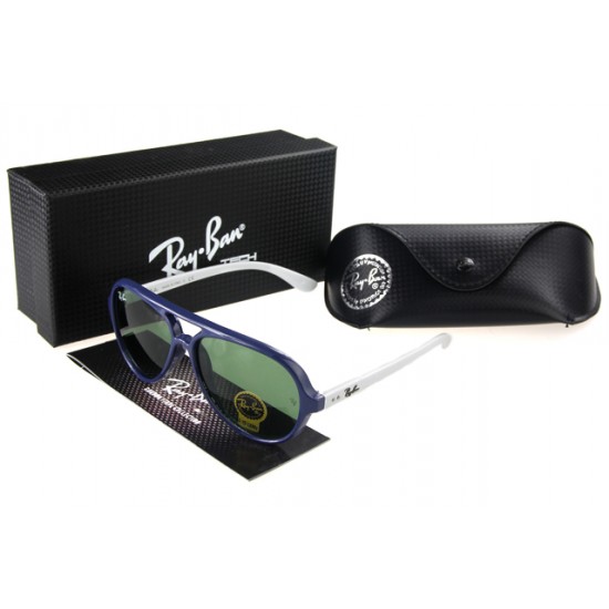 Ray Ban Wayfarer Sunglass White Blue Frame Olivedrab Lens